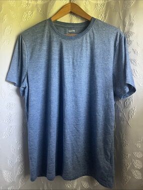 Sonoma Light Blue Micro-Stripe Short Sleeve Tee